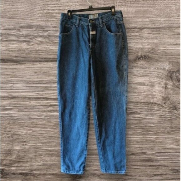 90s Marithe Francois Girbaud Mom Jeans Stone Wash High Rise Denim Sz 11/12 Vtg - Picture 1 of 16